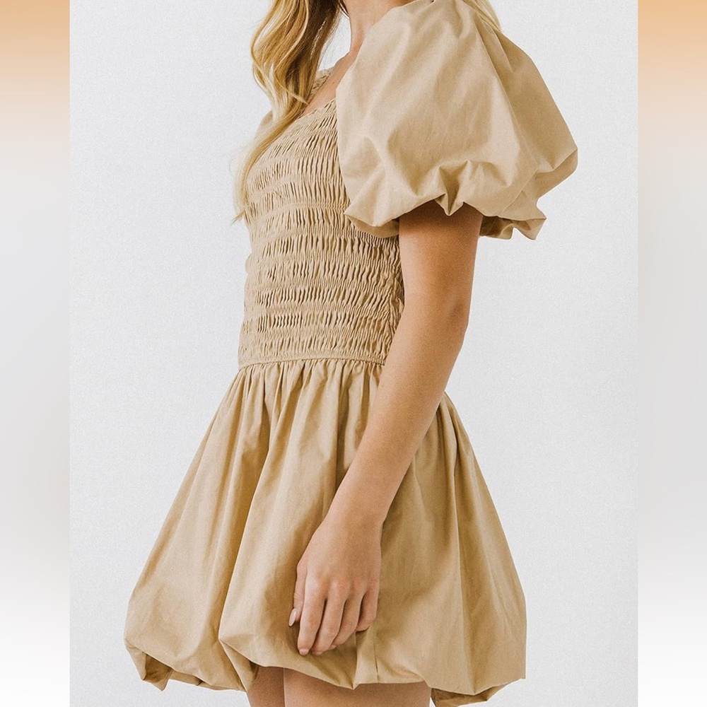 Endless Rose Mini Bubble Puff Sleeve Dress - Picture 2 of 6